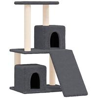 VidaXL Kattenmeubel met sisal krabpalen 82 cm donkergrijs - thumbnail