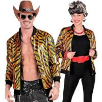 Pailletten Bomberjas Tijger Volwassenen - thumbnail