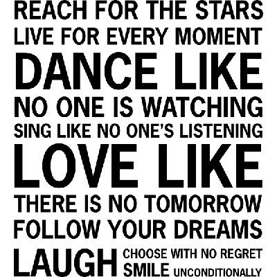 Live for every moment - Muursticker