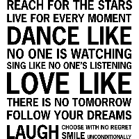 Live for every moment - Muursticker - thumbnail