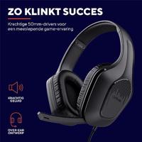 Trust GXT 415 Zirox Over-ear gamingheadset Headset Zwart - thumbnail