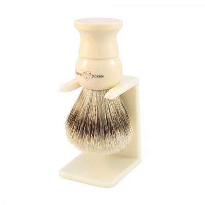 Edwin Jagger Shaving Brushes Super Badger Large Shaving Brush Imitation Ivory Ref.3EJ287LDS + Stand