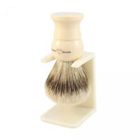 Edwin Jagger Shaving Brushes Super Badger Large Shaving Brush Imitation Ivory Ref.3EJ287LDS + Stand - thumbnail