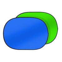 Bresser TR-3 inklapbare achtergrond 2-zijdig 150x200cm groen/blauw - thumbnail