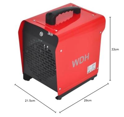 WDH WDH-BGP03 Ventilatorkachel 25 m² Rood