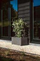 Capi Nature Rib NL 73x39x32cm rechthoekige plantenbak antraciet - thumbnail