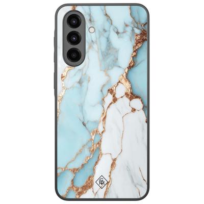 Samsung Galaxy A36 hoesje - Marmer lichtblauw