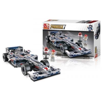 Sluban Racing Team Race Car Silver bouwstenen set (M38-B0352)