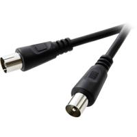 SpeaKa Professional Antenne Aansluitkabel [1x Antennestekker 75 Ω - 1x Antennebus 75 Ω] 2.50 m 75 dB Zwart - thumbnail