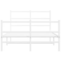 Bedframe met hoofd- en voeteneindemetaal wit 120x190 cm - thumbnail