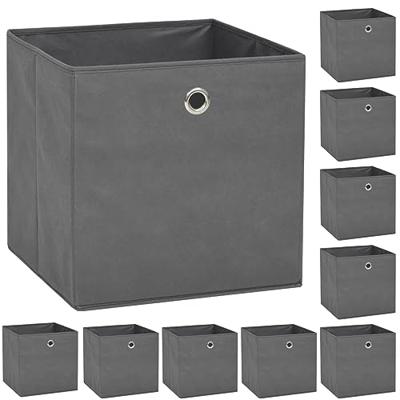 VidaXL Opbergboxen 10 st 32x32x32 cm nonwoven stof grijs