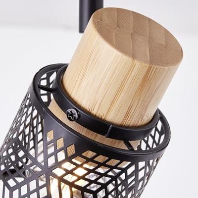 Brilliant SpotsSanty 2-lichts zwart met hout - 99397/76