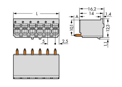 WAGO 2092-1172-1 Male behuizing (board) 2092 Totaal aantal polen 2 Rastermaat: 5 mm 1 stuk(s)