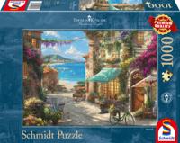 Puzzle Caf ‚aan de Italiaanse Rivièra, 1000 st - thumbnail