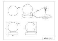 Trio TafellampjePrinz Ii goud met wit glas - R54011008 - thumbnail