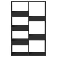 Boekenkast 100x33x155,5 cm bewerkt hout zwart - thumbnail