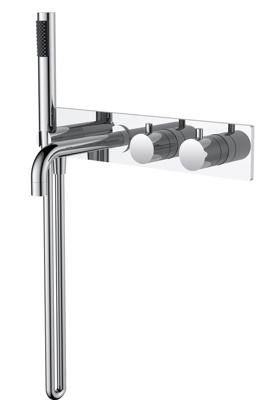 Wiesbaden Bad Thermostaatkraan Inbouw Style 2-knops Chroom Wiesbaden Bad Thermostaatkraan Inbouw Style 2-knops Chroom