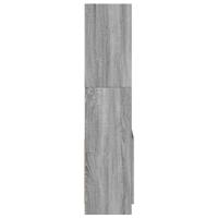 Hoge kast 63x33x180 cm bewerkt hout grijs sonoma eikenkleurig - thumbnail