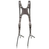 The Hantler Dual camera harness Warm taupe / Old silver, Large - thumbnail