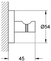 Grohe Handdoekhaak Essentials Supersteel - thumbnail