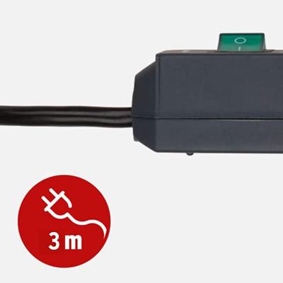 Brennenstuhl Secure-Tec automatische stekkerdoos 19.500A 3m H05VV-F 3G1,5 - 1159490966 - thumbnail