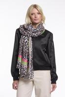 Rino - Pelle Scarf With Leopard Print Klaartje.7002621 Sjaals 8980 Leopard - thumbnail