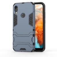 Schokbestendige PC + TPU Case voor Huawei Y6 (2019) met houder (marineblauw) - thumbnail