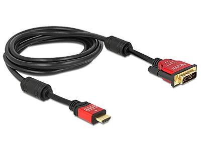 Delock 84343 HDMI naar DVI 24+1 Kabel bidirectioneel 3 m