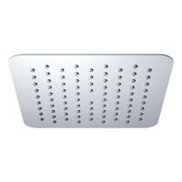 UFO Luxe hoofddouche vierkant 200mm Ultra plat chroom - thumbnail