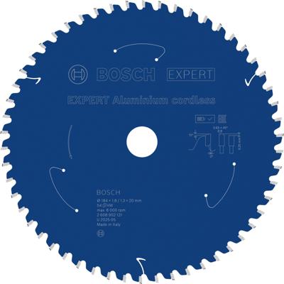Bosch Accessoires EXPERT Aluminium cordless Cirkelzaagblad | 184 x 1,8/1,3 x 20 mm | T54 - 2608902121