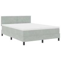 Boxspringbed met Matras met matras Lichtgrijs 140 x 200 cm Stof - thumbnail