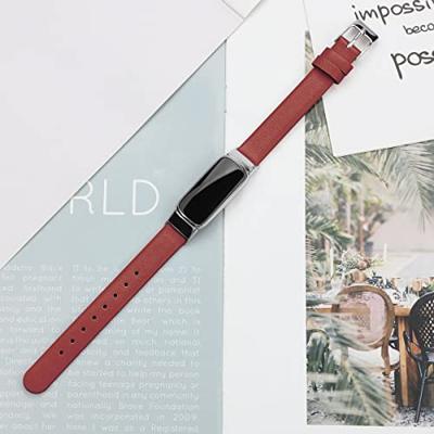 Fitbit Luxe - Leren bandje - Maat: Large - Rood Fitbit Luxe - Leren bandje - Maat: Large - Rood