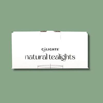 Natuurlijke theelichtjes 6 branduren 100 Stuks