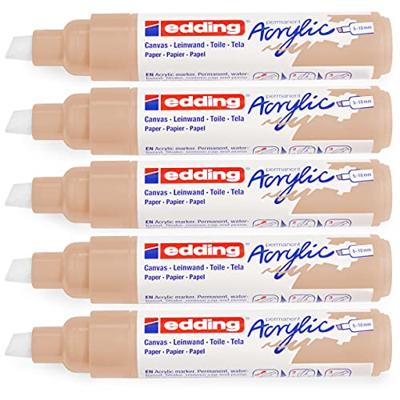 Acrylmarker edding e-5000 breed warm beige | 5 stuks