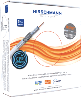Coax kabel Koka 9 TS Hirschmann voor radio en TV per meter