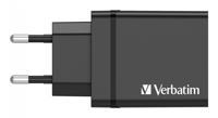 Verbatim CHR-30EU1 USB-oplader 30 W 3x USB-A, 1x USB-C USB PD, QC 3.0, USB PD 3.0 Zwart - thumbnail