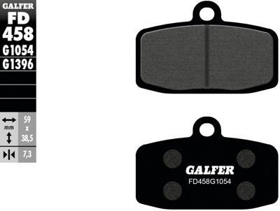 GALFER remblokken "fd458" brake pad fd458 g1054 organic standard