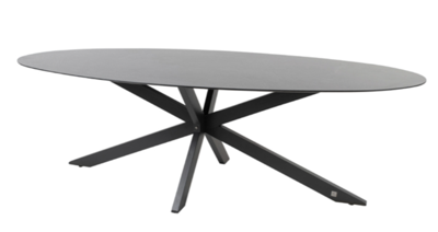 4SO Privada Tafelframe Antracite Met Privada Tafelblad HPL Slate Antracite 240 x 107 cm - 4so 4SO Privada Tafelframe Antracite Met Privada Tafelblad HPL Slate Antracite 240 x 107 cm - 4so