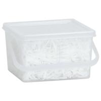 Haarelastiekjes paard 2500 st silicone wit - thumbnail