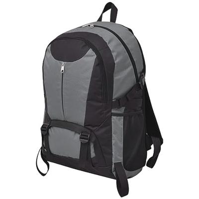 VidaXL Hikingrugzak 40 l zwart en grijs VidaXL Hikingrugzak 40 l zwart en grijs
