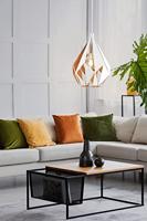 Eglo HanglampCarlton 1 20cm wit met goud - 43001 - thumbnail