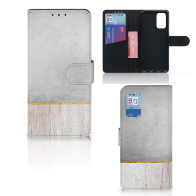Samsung Galaxy A32 4G | Book Style Case | Wood Concrete