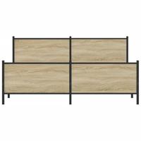 Bedframe zonder matras metaal sonoma eikenkleur 200x200 cm - thumbnail