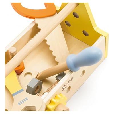 Classic World houten timmermanset met gereedschapskist, 18dlg. Classic World houten timmermanset met gereedschapskist, 18dlg.