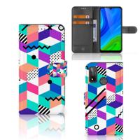 Huawei P Smart 2020 | Book Case | Blokken Kleurrijk - thumbnail