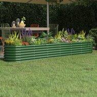 VidaXL Plantenbak 260x40x36 cm gegalvaniseerd staal groen - thumbnail