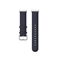 Fitbit Versa 3/4 & Sense 1/2 leren bandje - Donkerblauw - thumbnail