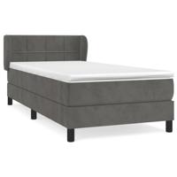 Boxspring met matras fluweel donkergrijs 100x200 cm - thumbnail