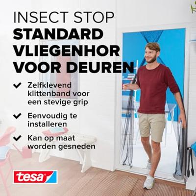 tesa STANDARD 55679-00021-05 Vliegenhor voor deur (b x h) 650 mm x 2200 mm Antraciet 1 stuk(s)