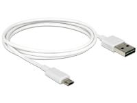DeLOCK 84807 USB-kabel 1 m USB 2.0 USB A Micro-USB B Wit - thumbnail